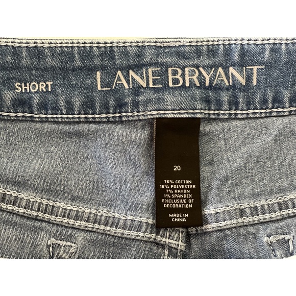 Lane Bryant size 20 denim shorts with lace - Picture 3 of 4